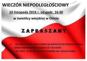 Wiecz&oacute;r niepodległościowy