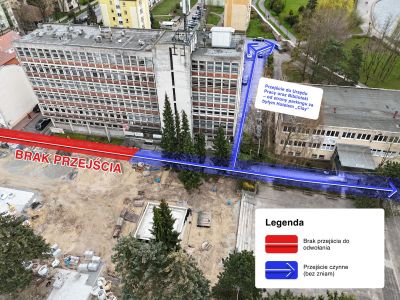 Utrudnienia w ruchu pieszym przy Ratuszu w Nowogardzie